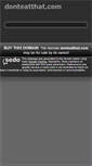 Mobile Screenshot of donteatthat.com
